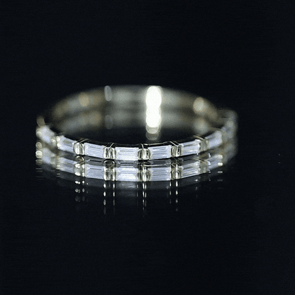 Bar Set Moissanite Eternity East West Ring