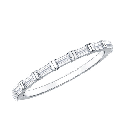 Bar Set Moissanite Eternity East West Ring