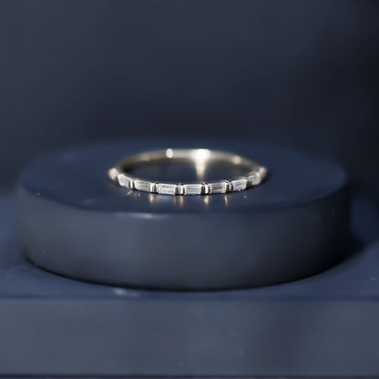 Bar Set Moissanite Eternity East West Ring