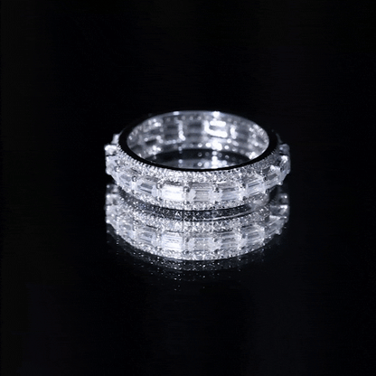Certified Baguette Moissanite Eternity Wedding Band for Women