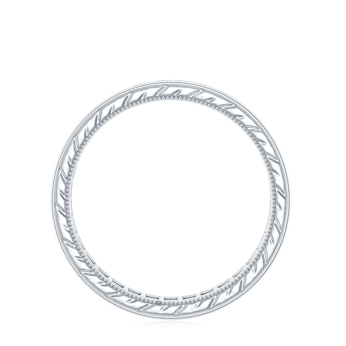 Black Onyx Wedding Band with Milgrain Detailing