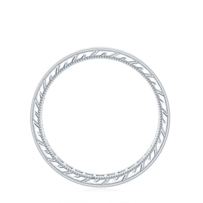 Black Onyx Wedding Band with Milgrain Detailing