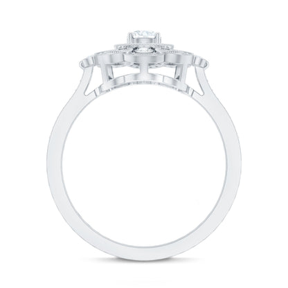 Vintage Looking Diamond Engagement Ring for Women