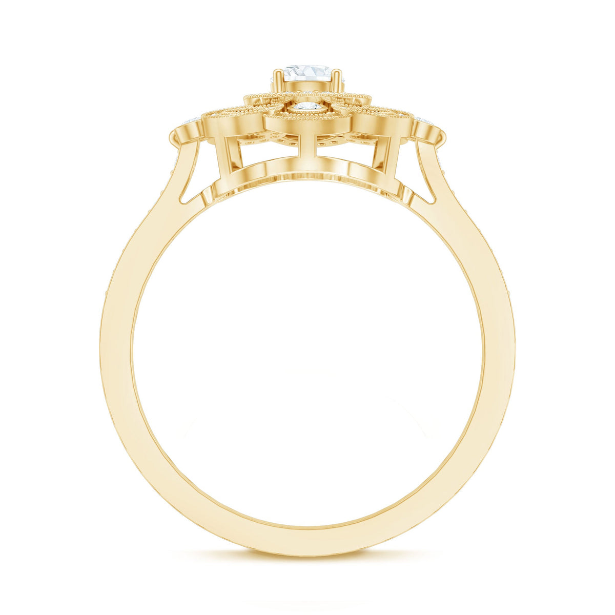 Vintage Looking Diamond Engagement Ring for Women