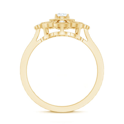 Vintage Looking Diamond Engagement Ring for Women