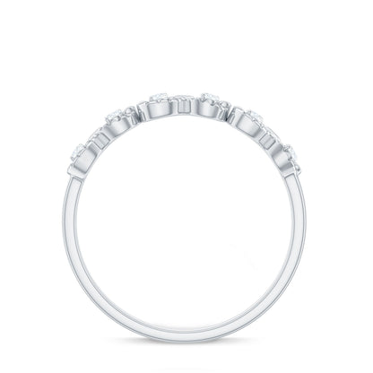 Real Diamond Half Eternity Infinity Ring