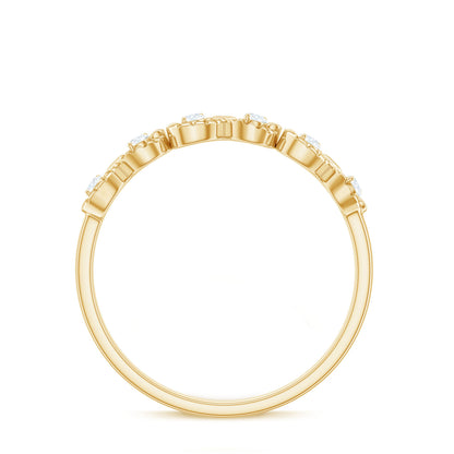 Real Diamond Half Eternity Infinity Ring