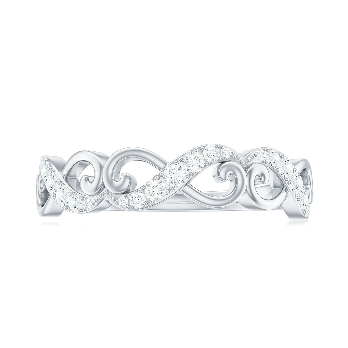 Certified Diamond Infinity Band Ring