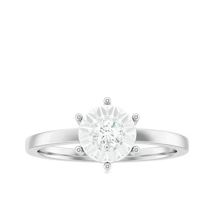 Natural Diamond Promise Ring in Illusion Setting