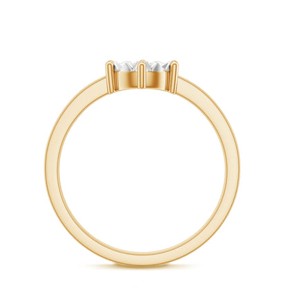 Natural Diamond Promise Ring in Illusion Setting