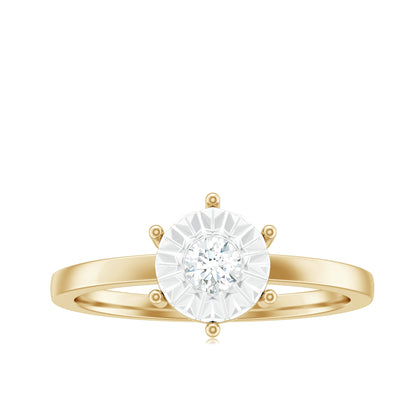 Natural Diamond Promise Ring in Illusion Setting