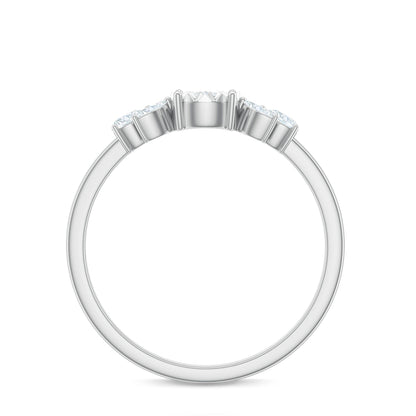 Nature Inspired Diamond Leaf Promise Ring for Women