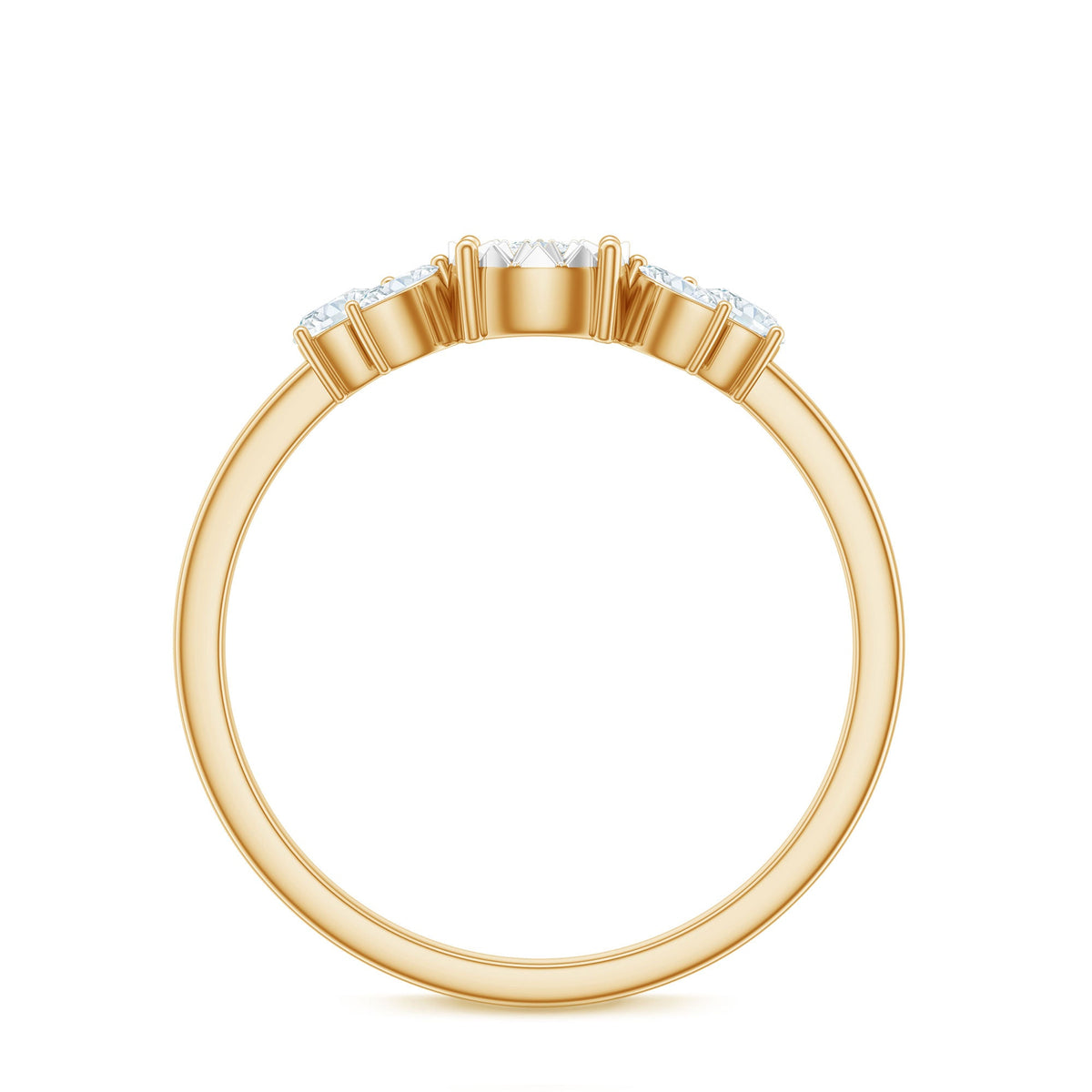 Nature Inspired Diamond Leaf Promise Ring for Women