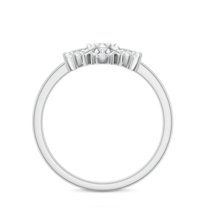 Natural Diamond Cluster Engagement Ring in Illusion Setting
