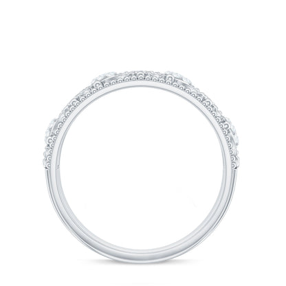 Vintage Looking Diamond Band Ring for Women