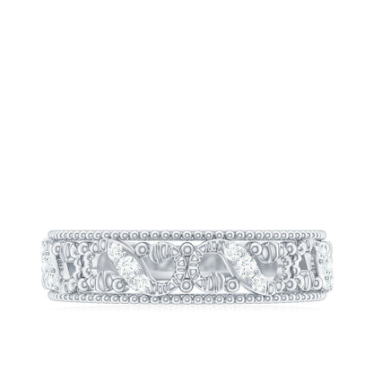 Vintage Looking Diamond Band Ring for Women