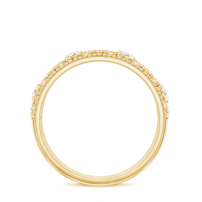 Vintage Looking Diamond Band Ring for Women
