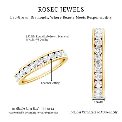 Certified Lab Grown Diamond Eternity Ring in Channel Set