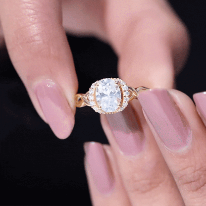 Lab Grown Diamond 1.2 Carat Oval Engagement Ring For Women