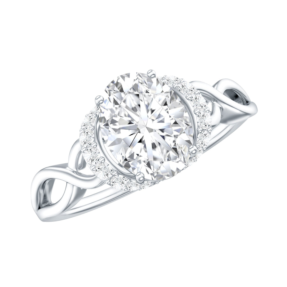 Lab Grown Diamond 1.2 Carat Oval Engagement Ring For Women