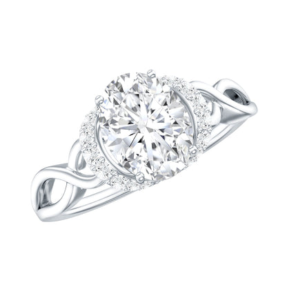 Lab Grown Diamond 1.2 Carat Oval Engagement Ring For Women