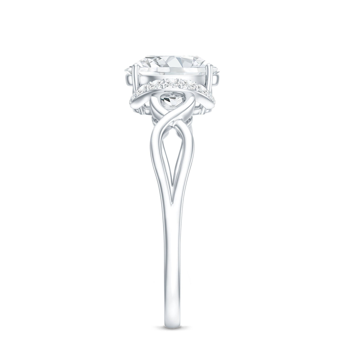 Lab Grown Diamond 1.2 Carat Oval Engagement Ring For Women