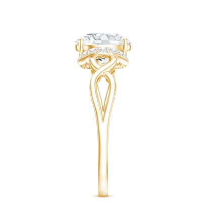 Lab Grown Diamond 1.2 Carat Oval Engagement Ring For Women