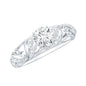 Certified 0.9 Carat Lab Grown Diamond Vintage Looking Engagement Ring