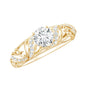 Certified 0.9 Carat Lab Grown Diamond Vintage Looking Engagement Ring