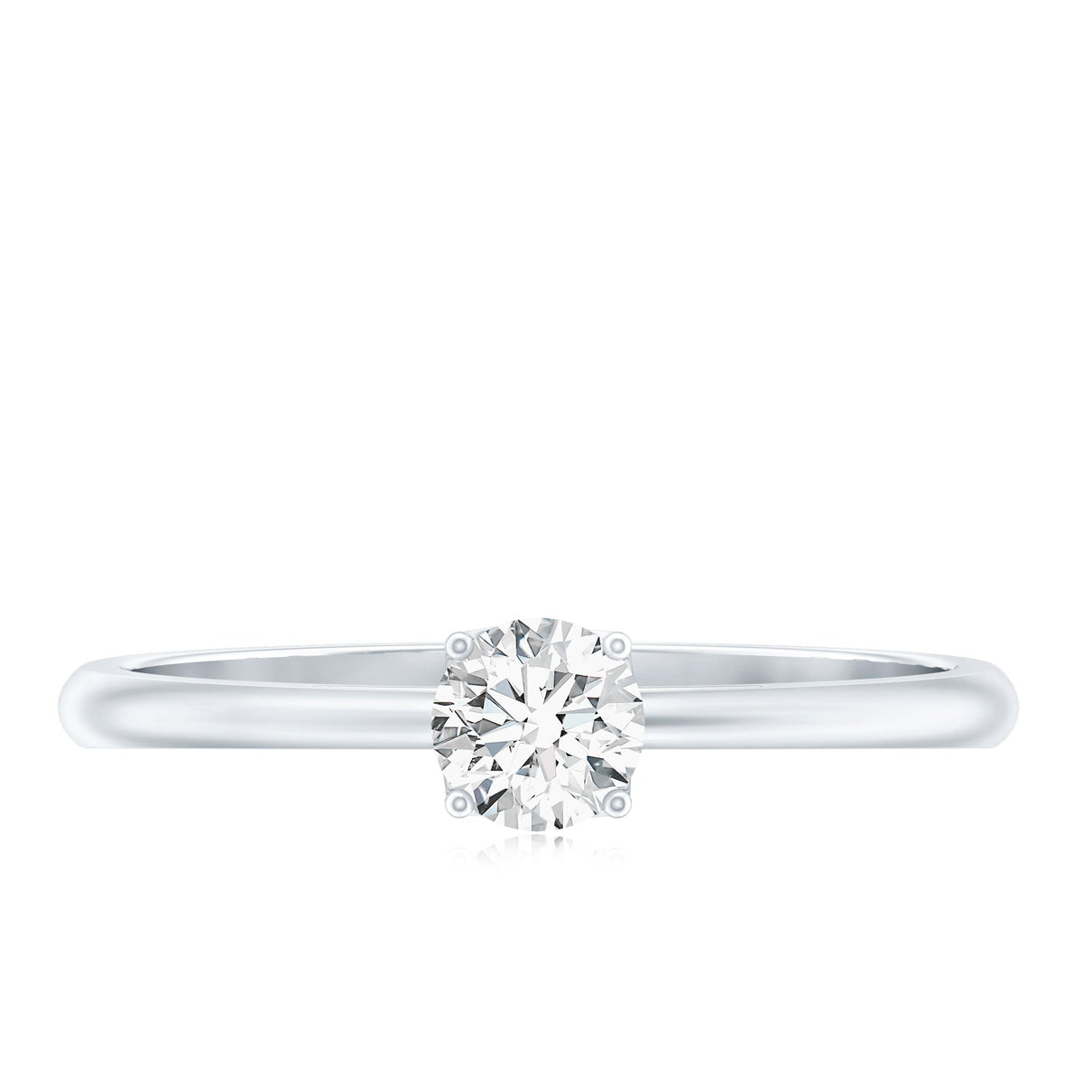 Lab Grown Diamond Solitaire Promise Ring For Women