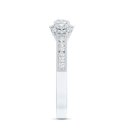 Certified Lab Grown Diamond Three Stone Engagement Ring