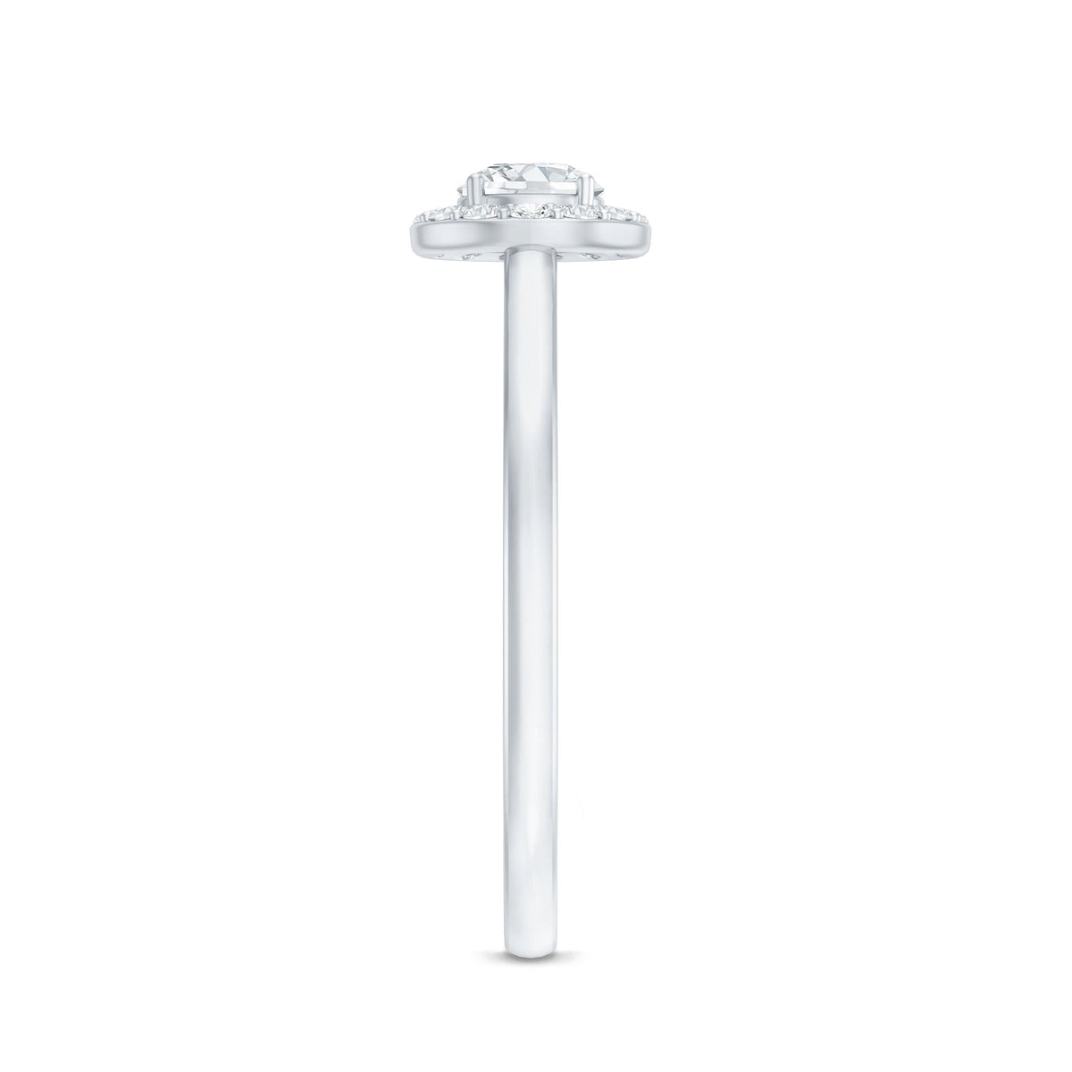 Certified Lab Grown Diamond Halo Promise Engagement Ring
