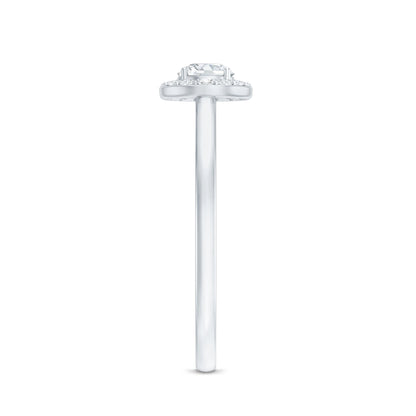 Certified Lab Grown Diamond Halo Promise Engagement Ring