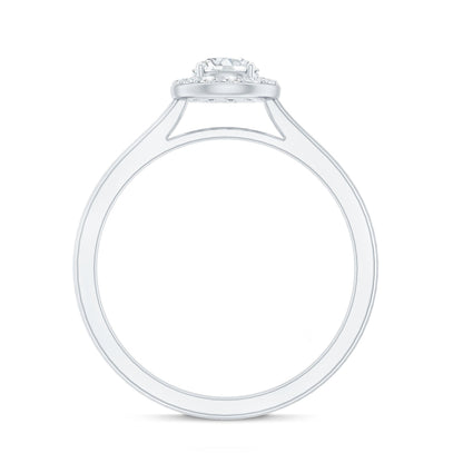 Certified Lab Grown Diamond Halo Promise Engagement Ring