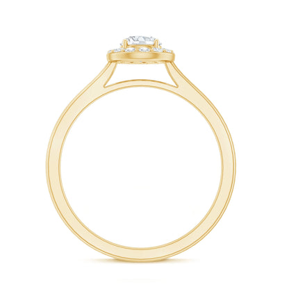 Certified Lab Grown Diamond Halo Promise Engagement Ring