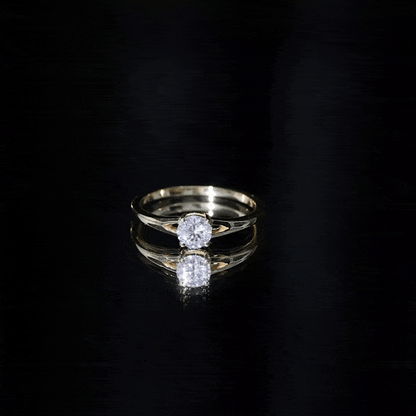 Lab Grown Diamond 5 MM Solitaire Promise Ring With Split Shank