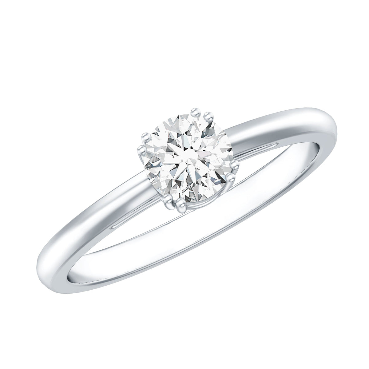 Certified 0.4 Carat Lab Grown Diamond Solitaire Promise Ring For Her