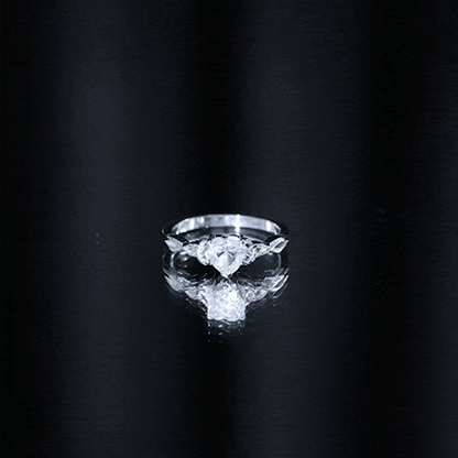 0.5 Carat Certified Lab Grown Diamond Heart Promise Ring