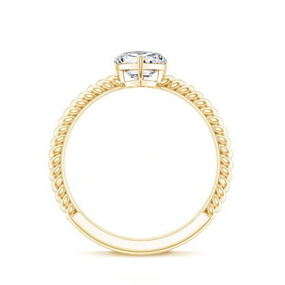 Certified 0.5 Carat Heart Lab Grown Diamond Solitaire Promise Ring