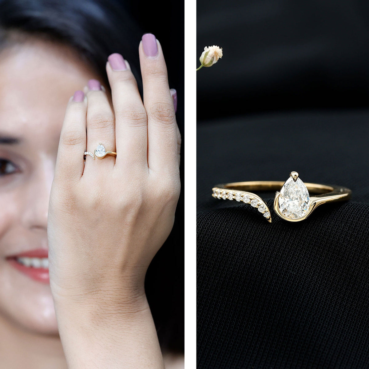 Certified Lab Grown Diamond Designer Promise Ring