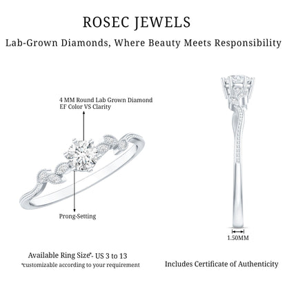 Certified Lab Grown Diamond Minimalist Promise Ring
