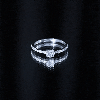Certified 5 MM Lab Grown Diamond Engagement Ring With Side Stones