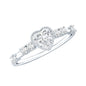 Bezel Set Lab Grown Diamond Heart Shaped Engagement Ring
