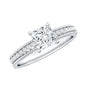 Certified 0.8 Carat Lab Grown Diamond Princess Cut Engagement Ring For Women