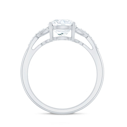 Certified 2 Carat Round Lab Grown Diamond Unique Engagement Ring