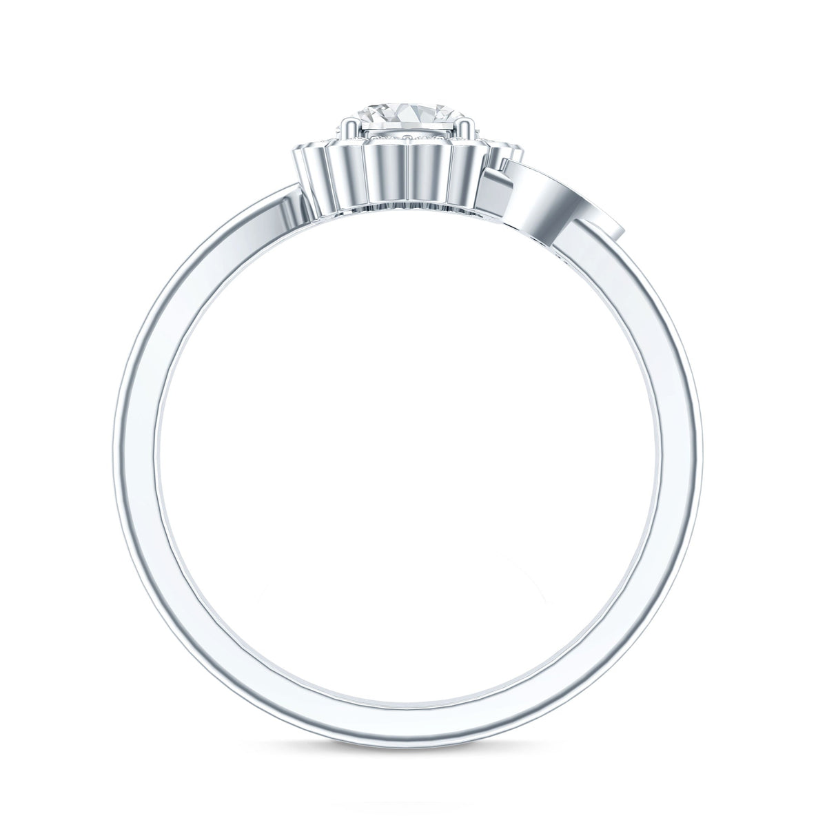 Certified 0.9 Carat Lab Grown Diamond Floral Engagement Ring