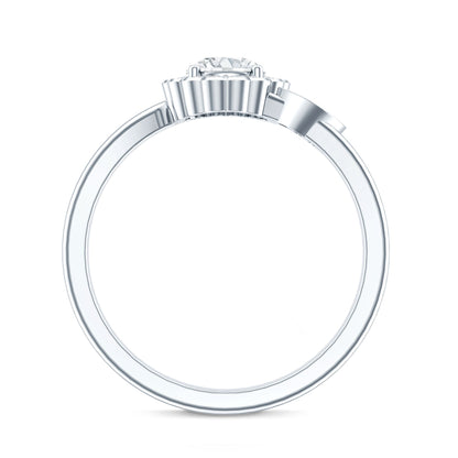Certified 0.9 Carat Lab Grown Diamond Floral Engagement Ring