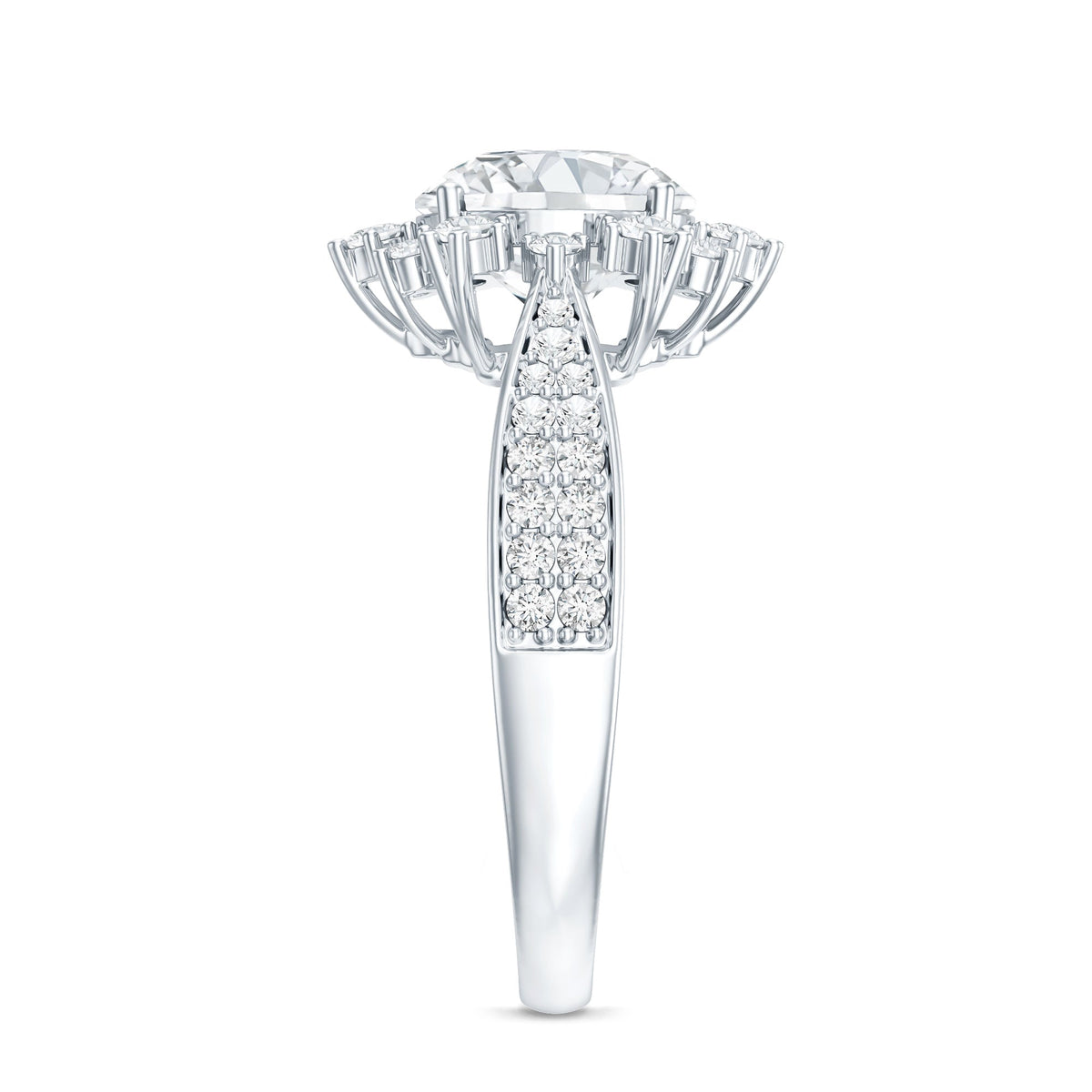Certified 2 Carat Lab Grown Diamond Non Traditional Engagement Ring