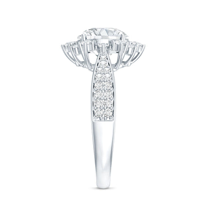 Certified 2 Carat Lab Grown Diamond Non Traditional Engagement Ring