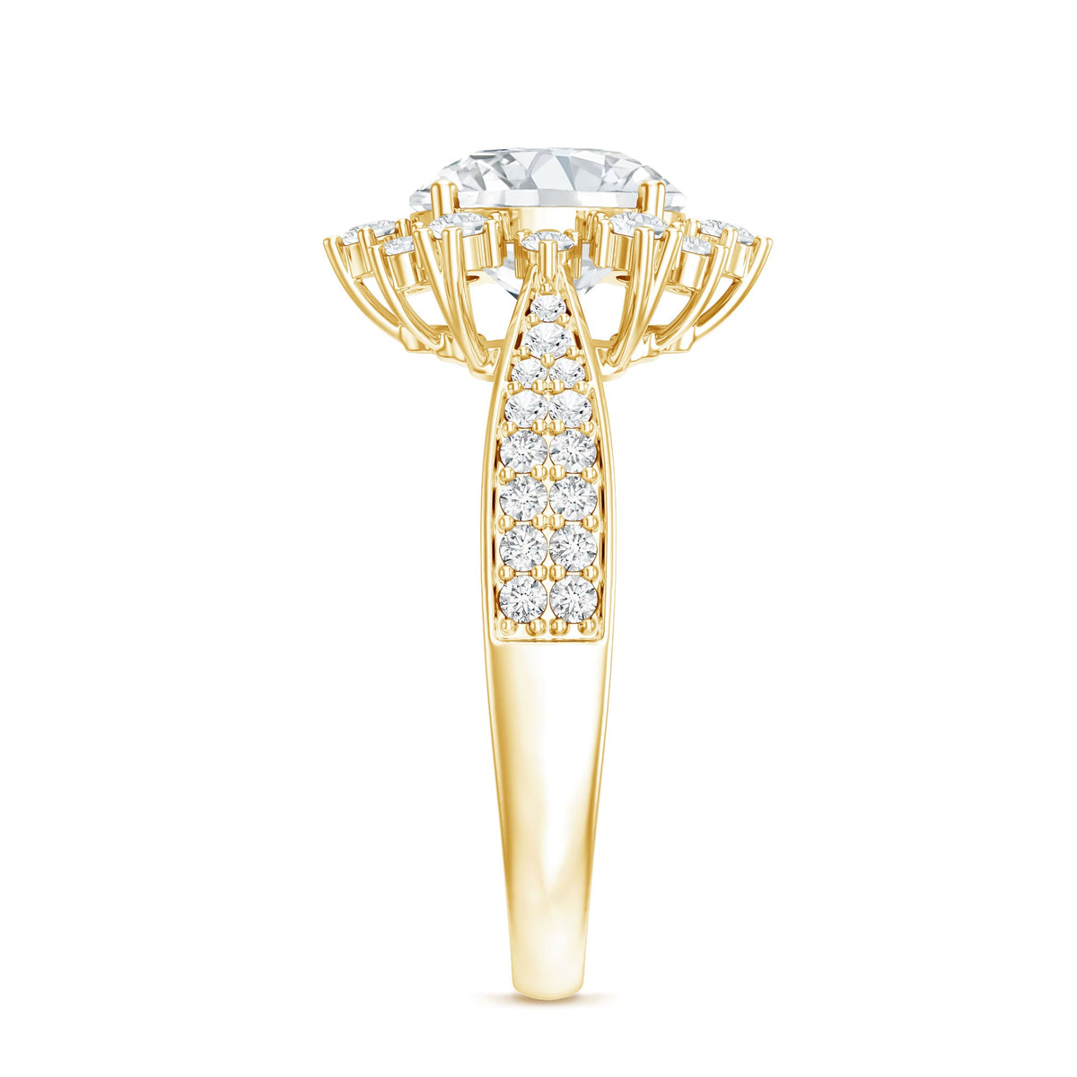 Certified 2 Carat Lab Grown Diamond Non Traditional Engagement Ring